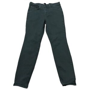 Athleta Black Straight Leg Jeans Size 8 petite Zipper pocket Stretch